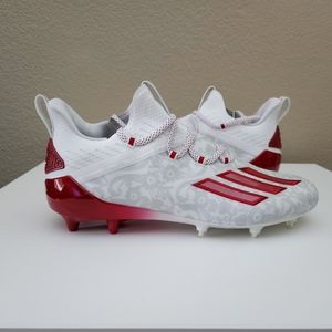 Adidas Adizero New Reign Young King Men's Football Cleats Red Floral New Size 8